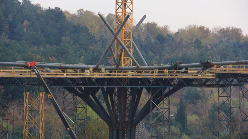 Install the First Structural Element of the Bridge